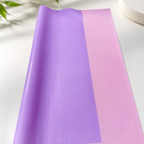 Toptan çift renkli buket kağıdı mor pembe çiçek sarma kağıdı