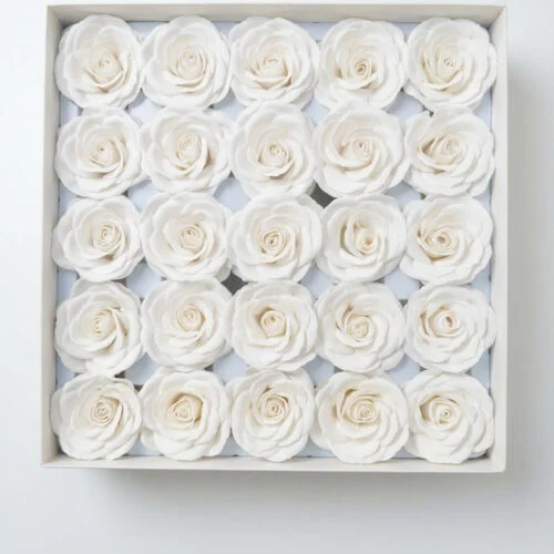 Toptan beyaz kokulu sabun gül 25’li büyük kafa kutulu ürün