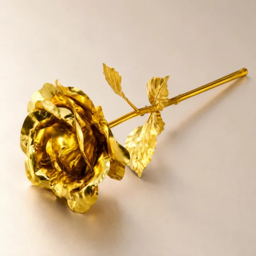 Toptan gold sonsuzluk gülü metalik dekoratif ürün