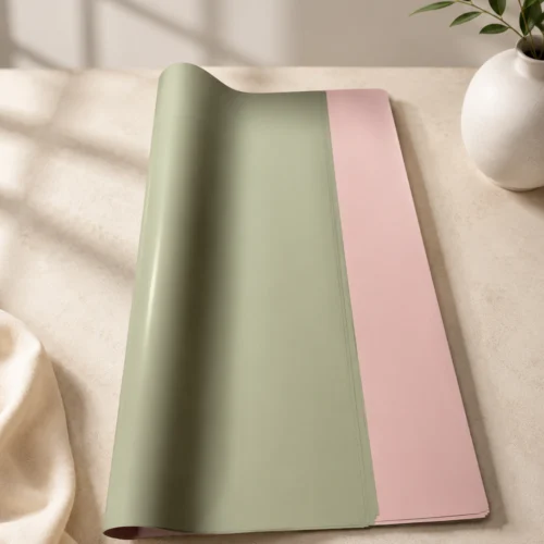 Toptan çift renkli buket kağıdı yeşil pembe çiçek sarma kağıdı