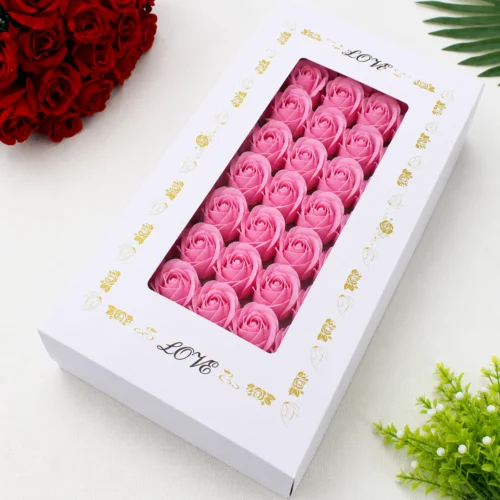 Pembe sabun gül toptan hediyelik ürün 50 adet
