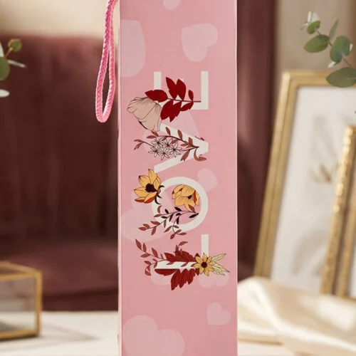 Toptan Pembe Asetatlı Buket Kutusu