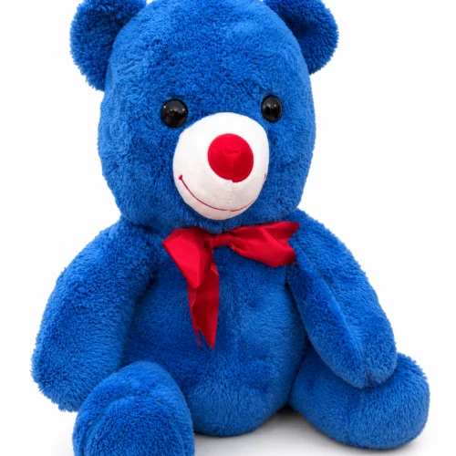 Toptan 55 cm mavi peluş ayı oturur model