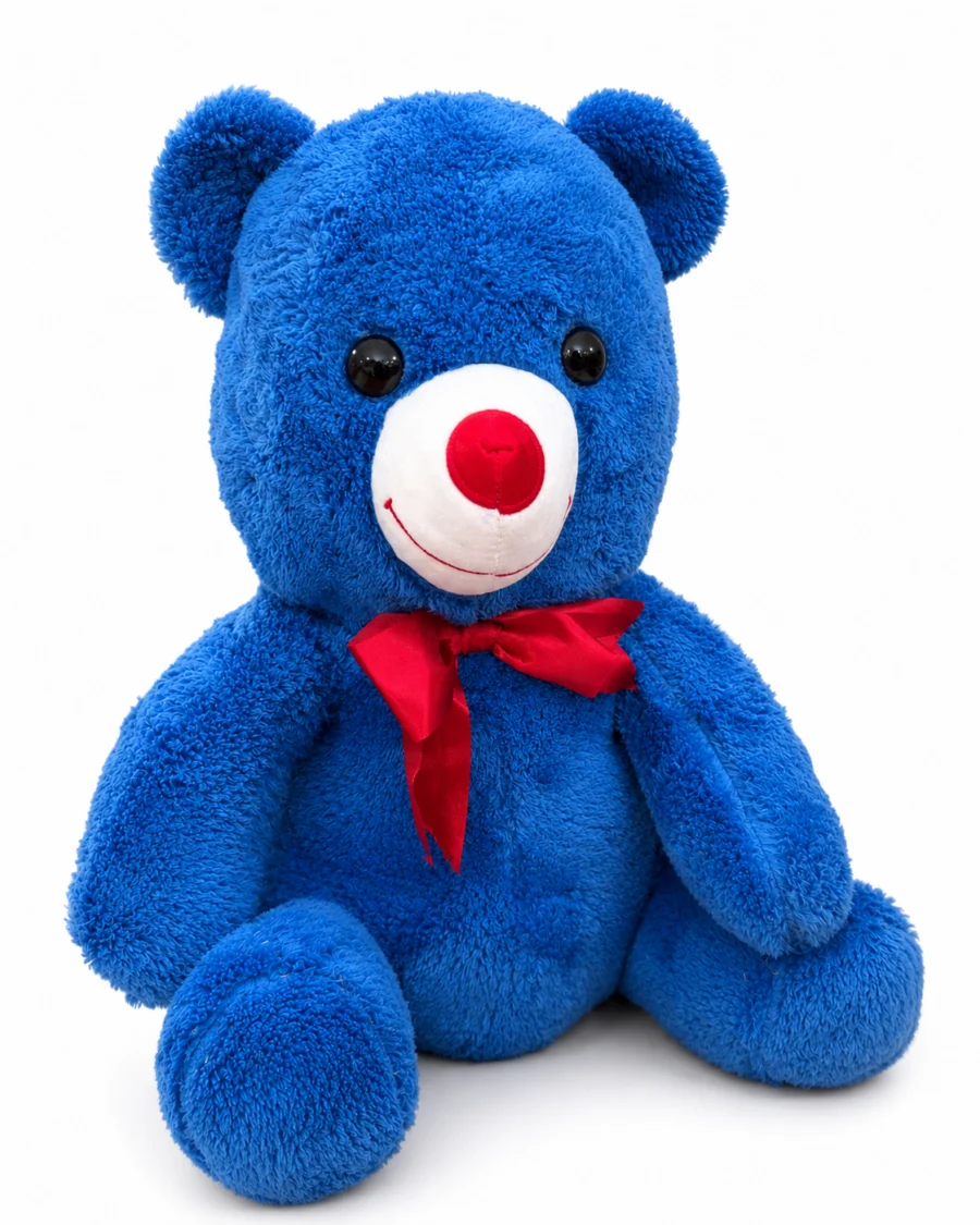 Toptan 55 cm mavi peluş ayı oturur model