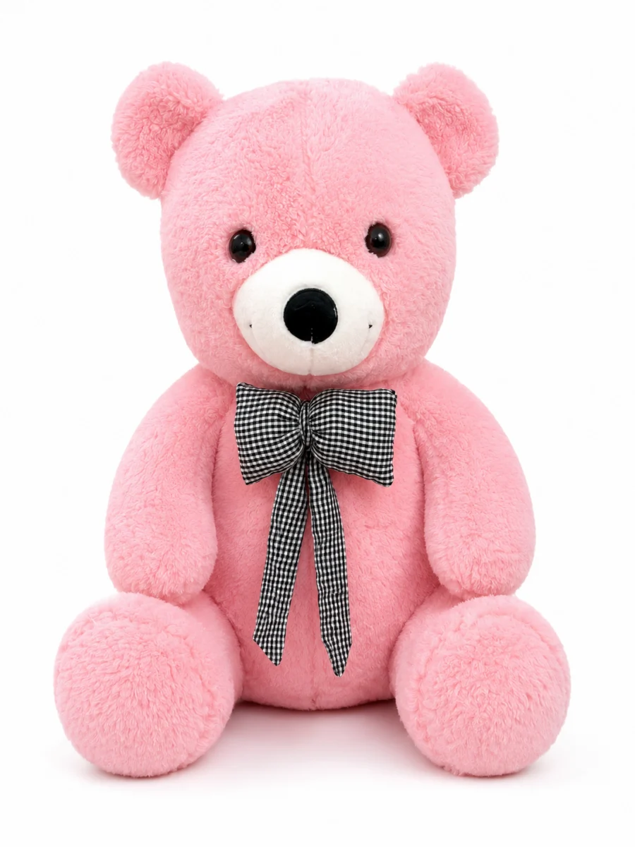 55 cm pembe ayı oturur formda toptan peluş model