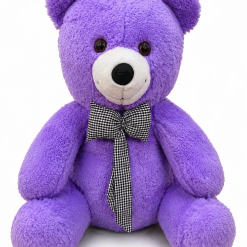 55 cm mor ayı oturur formda toptan peluş model