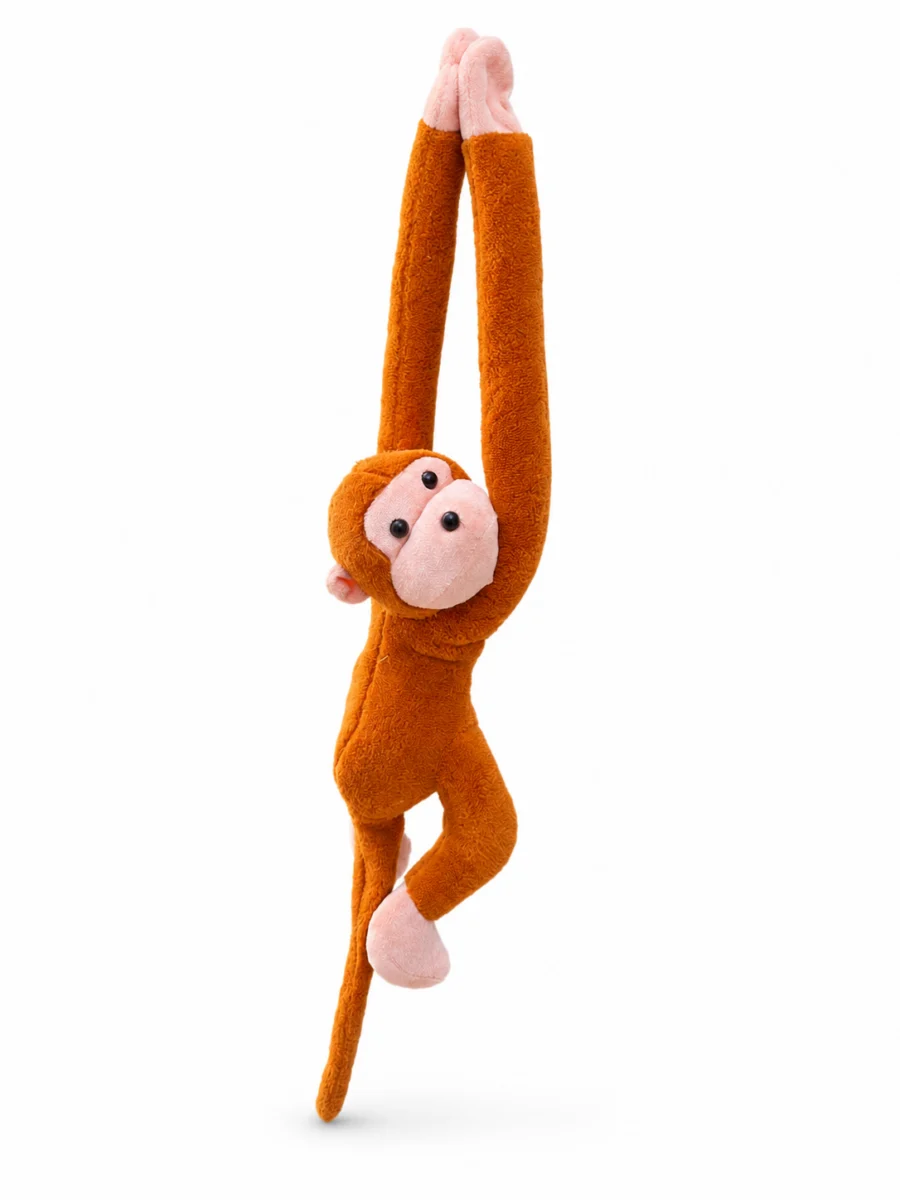 70 cm kahverengi maymun uzun kollu ve elleri yapışan peluş model