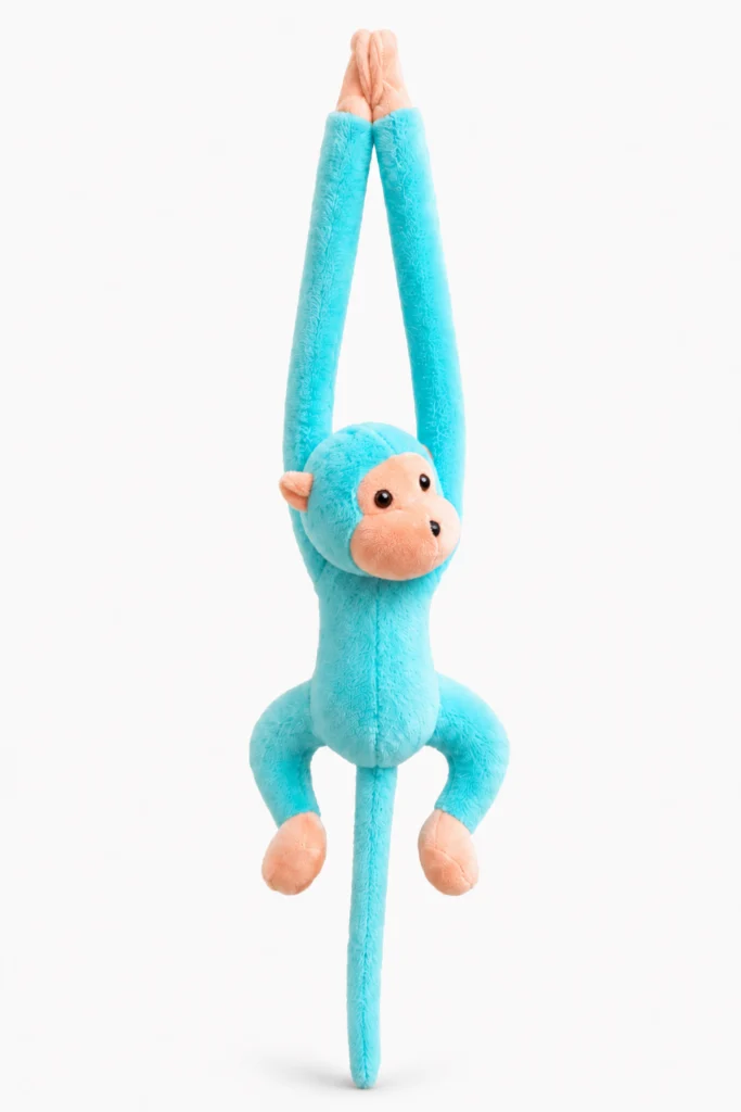 70 cm açık mavi peluş maymun elleri birbirine tutturulmuş model