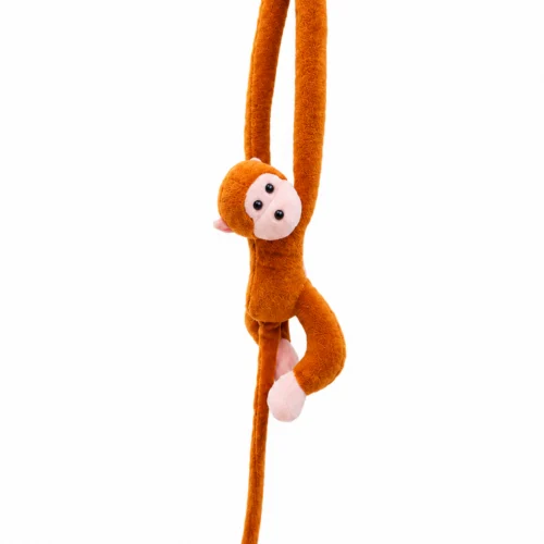 Toptan 70 cm kahverengi peluş maymun alternatif açı görünümü