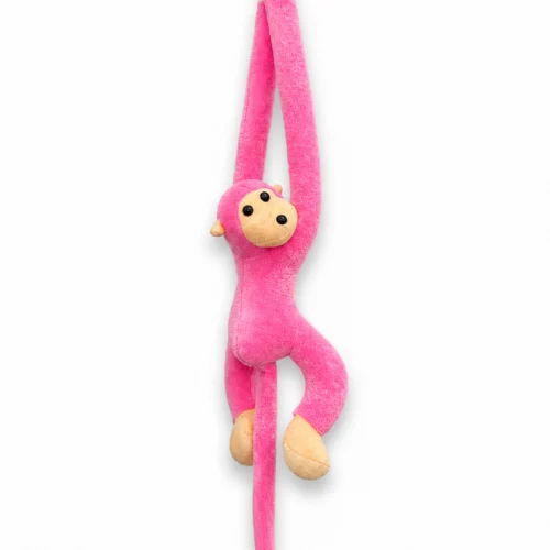Toptan 70 cm pembe peluş maymun elleri yapışan oyuncak