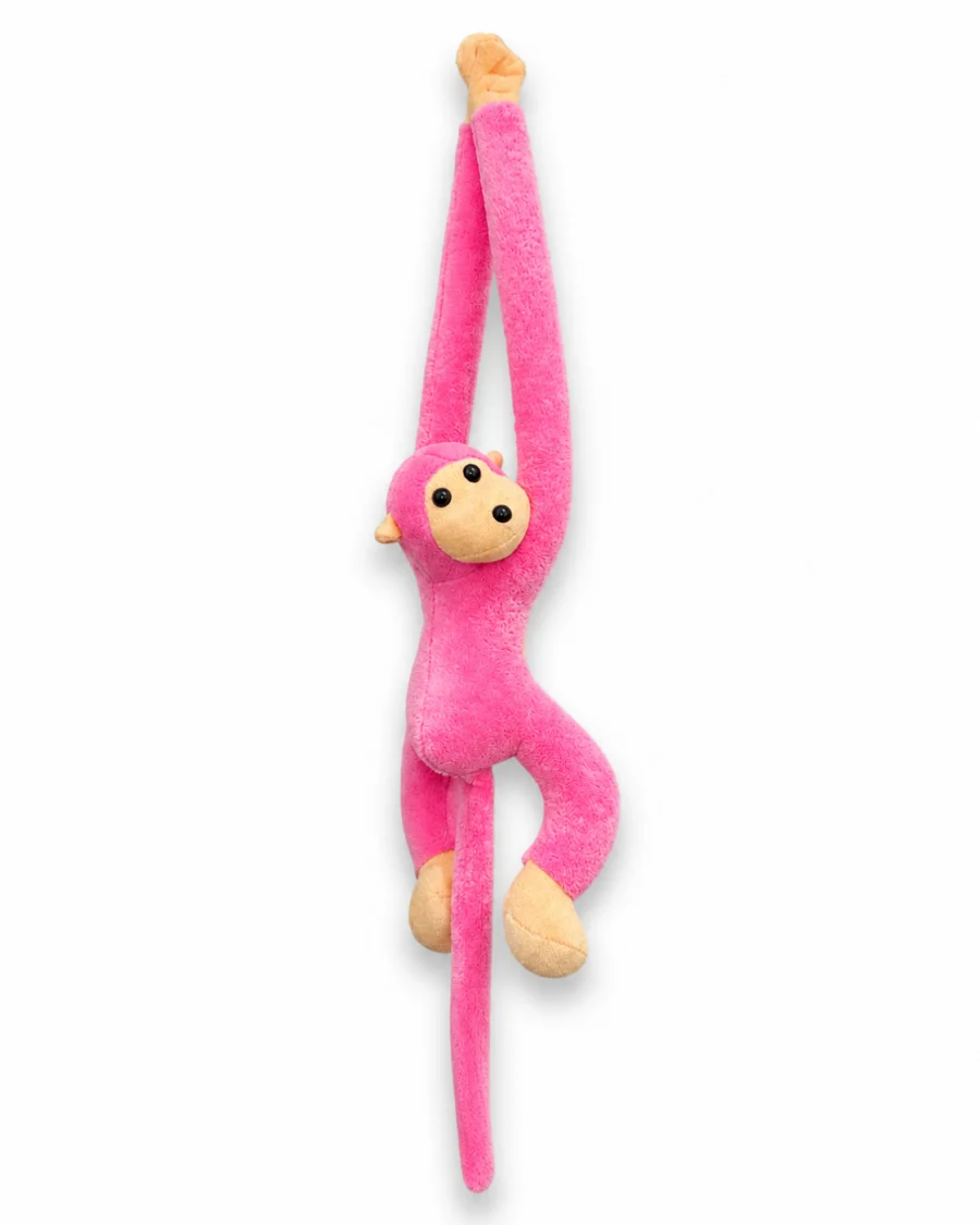 Toptan 70 cm pembe peluş maymun elleri yapışan oyuncak