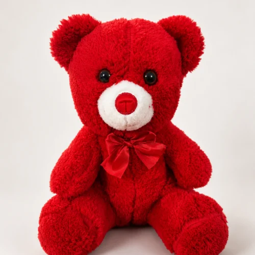 35 cm toptan kırmızı peluş ayıcık