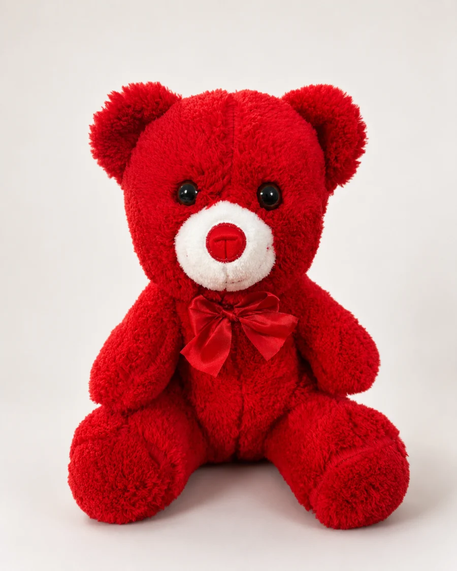 35 cm toptan kırmızı peluş ayıcık