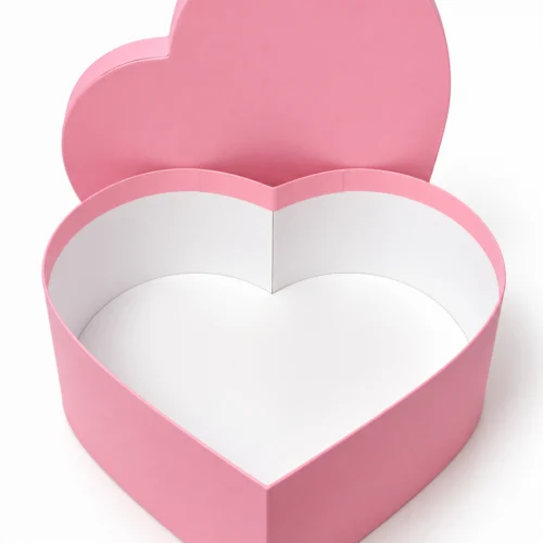 Toptan pembe kalp kutu büyük boy 31 cm açık görünüm