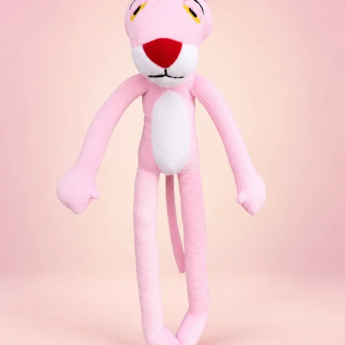 Pembe peluş panter 55 cm önden görünüm