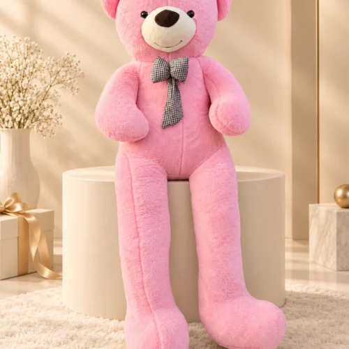 Toptan büyük boy pembe peluş ayı 160 cm dekoratif çekim