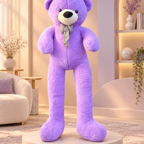 büyük boy mor peluş ayı 160 cm dekoratif çekim